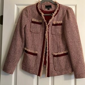Size Small Cynthia Rowley Lady Jacket in red herringbone